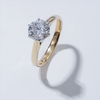 14K Gold Lab Grown Diamond Solitaire Engagement Ring