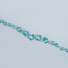 14K White Gold Pear Cut Lab Grown Paraiba Sapphire at Moissanite Luxury Diamond Necklace