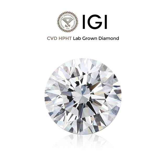 1 carat Round DEF VVS HPHT CVD Lab Grown Diamond na may IGI