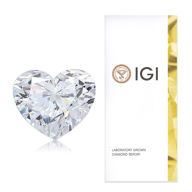 1 carat Heart Cut Loose HPHT CVD Lab Grown Diamond With IGI