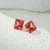 Princess Cut Pink Padparadscha Color Lab Grown Gemstones