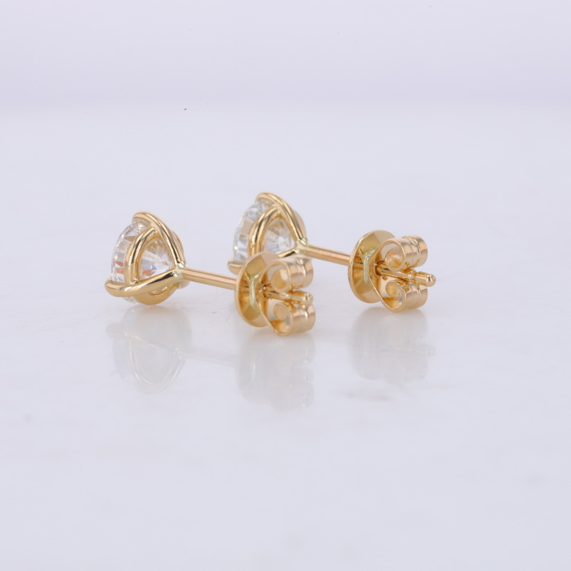 18K Yellow Gold Martini Set 1 Carat TW Lab Grown Diamond Earring