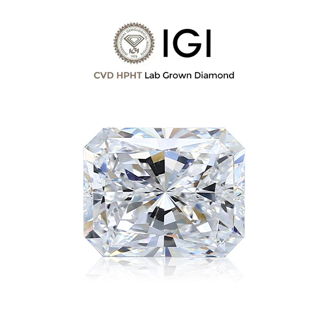 IGI Certificate Radiant Cut D VS HPHT CVD Lab Grown Diamond