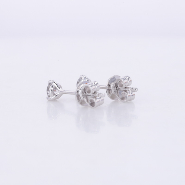 Platinum Gold 0.3CT TW HPHT Lab Grown Diamond Martini Set Stud Earring 