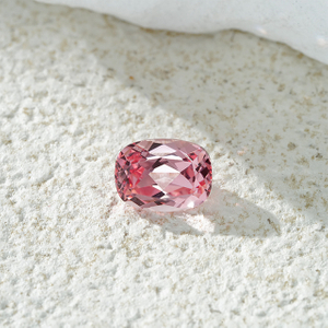 Long Cushion Cut Pink Padparadscha Color Lab Grown Gemstones