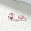 Round Brilliant Cut Pink Padparadscha Color Lab Grown Gemstones